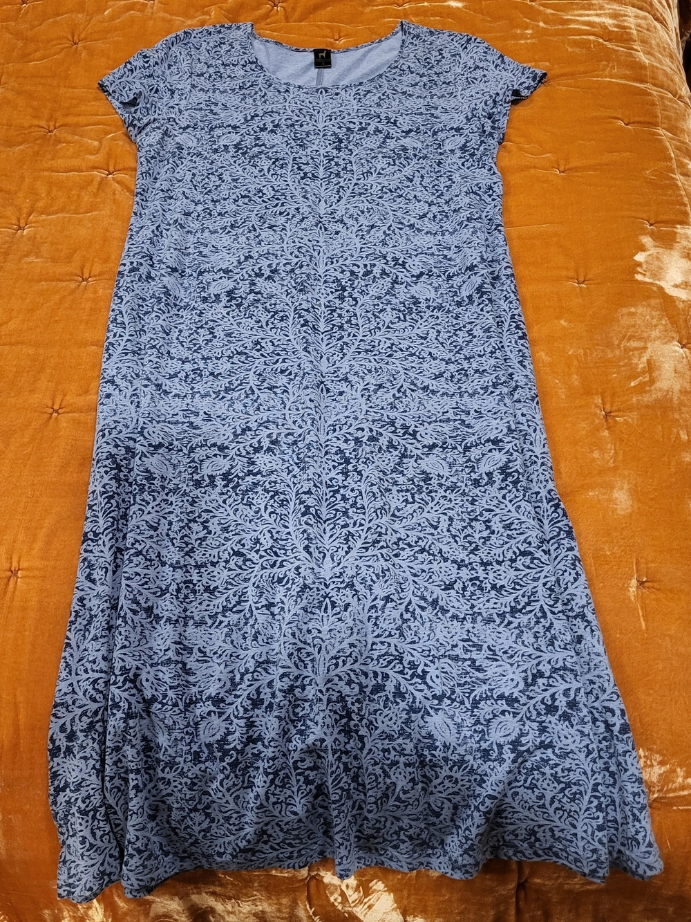 Peruvian Connection Blue Patterned Maxi Dress